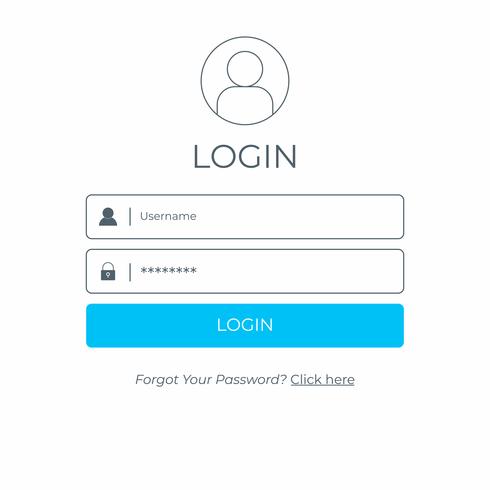 Login and sign in user interface. Business website modern ui template. vector