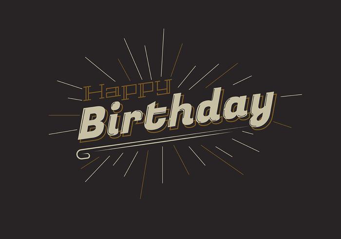 Tipografía de feliz cumpleaños en letras marrones vector