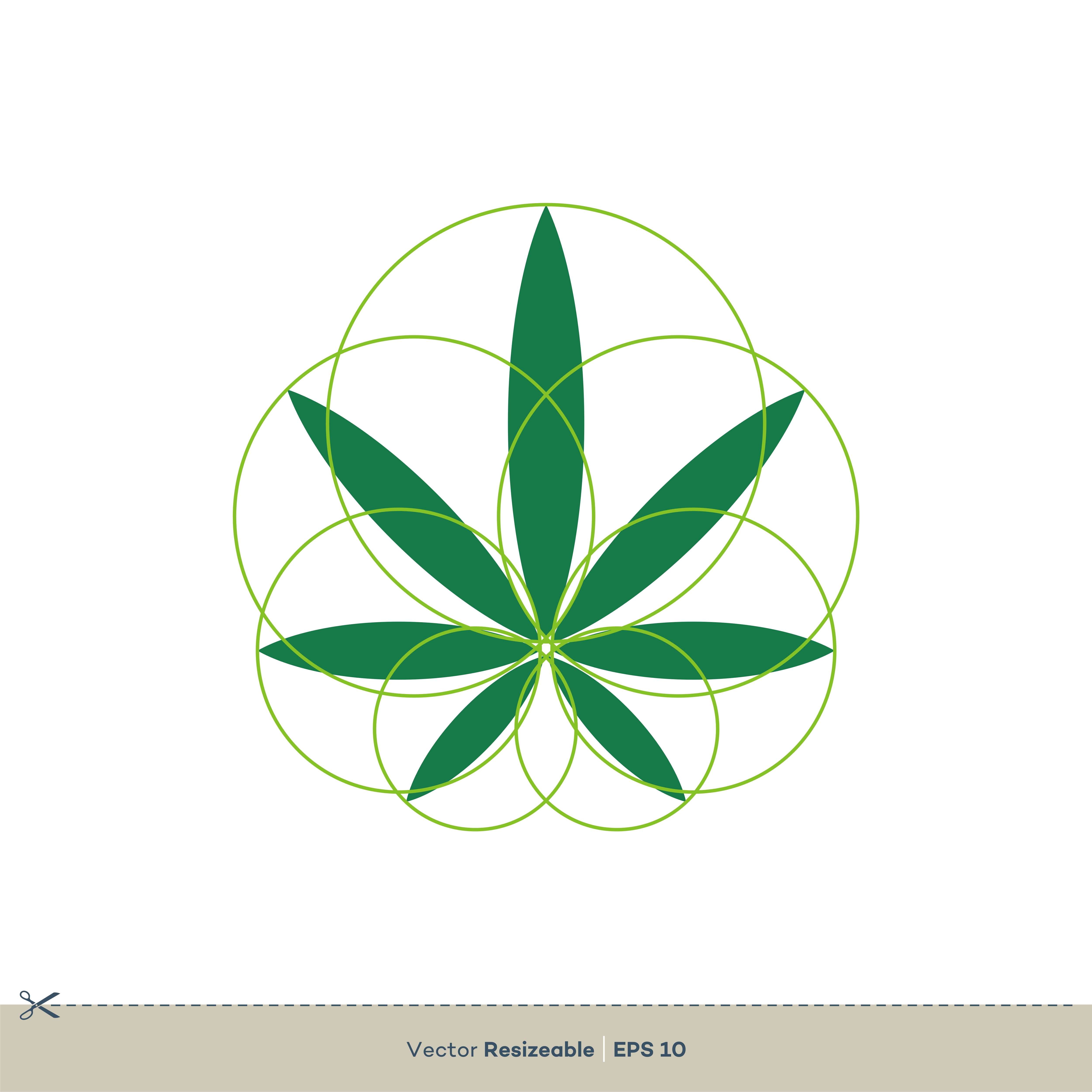 Marijuana Leaf Hemp Weed Icon Vector Logo Template ...