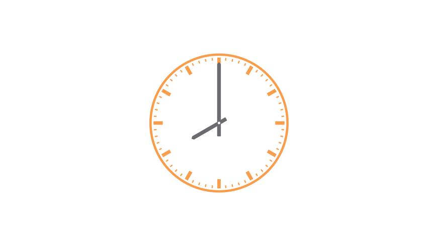 Clock outline icons vector