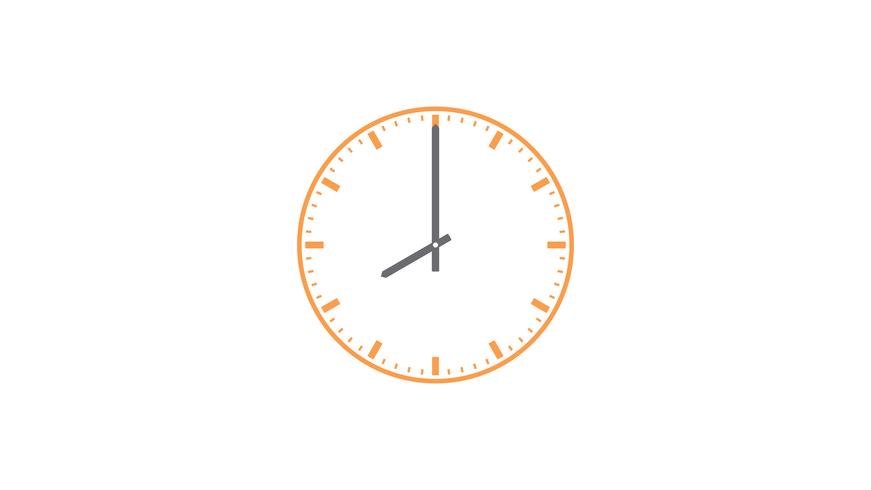 Clock outline icons vector