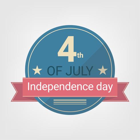 Flat Design Independence Day Style Badges vector