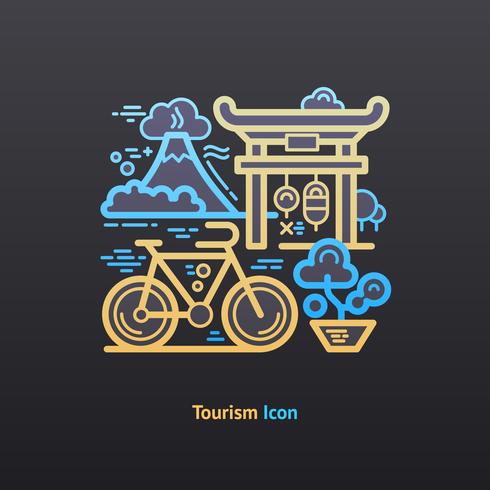 Icono de turismo vector