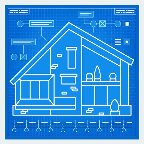 House blueprint vector