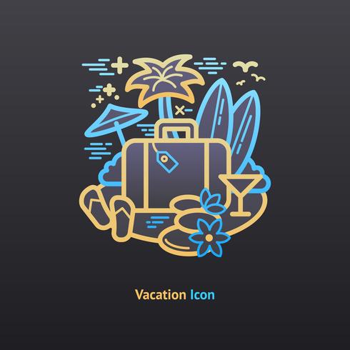 Vacation icon vector