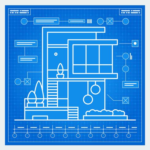 House blueprint vector