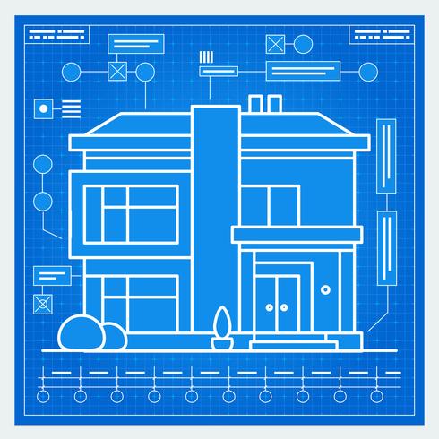 House blueprint vector