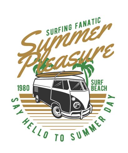 summer camper car, vector