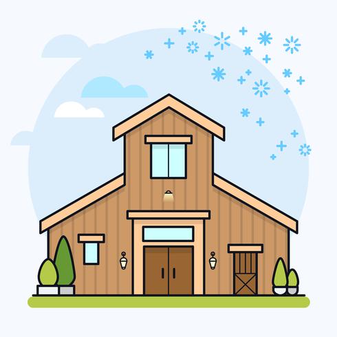 Barn house vector