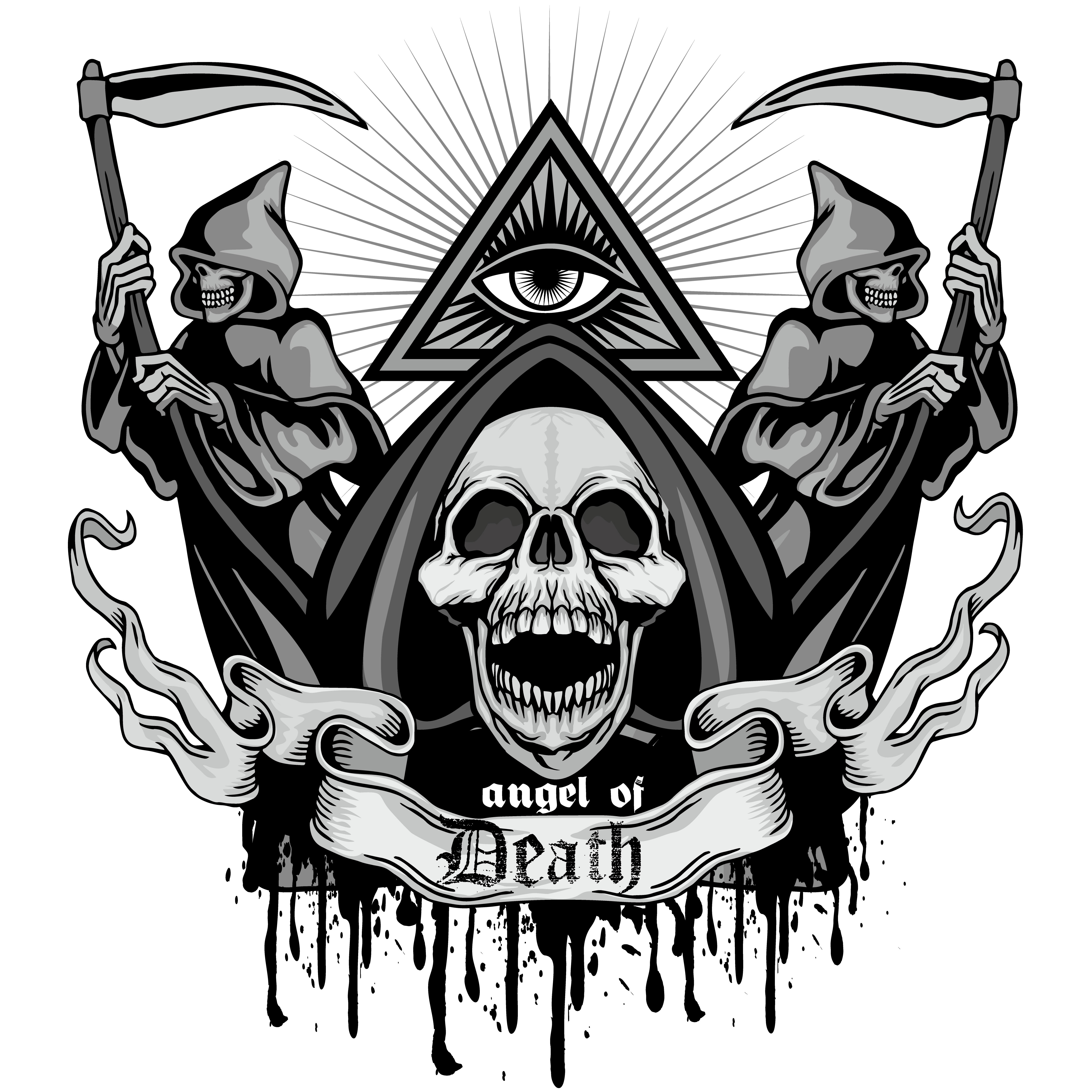 aggressive emblem with skull 551860 Vector Art at Vecteezy