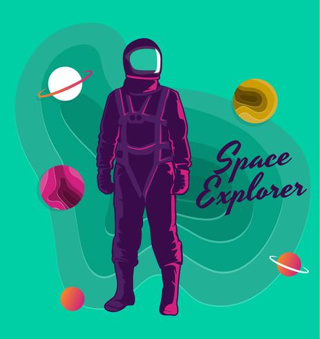 Space explorer vector