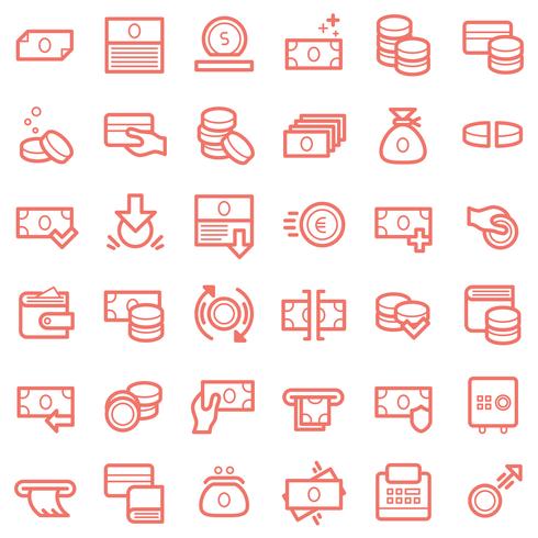 Business and finance icons vector