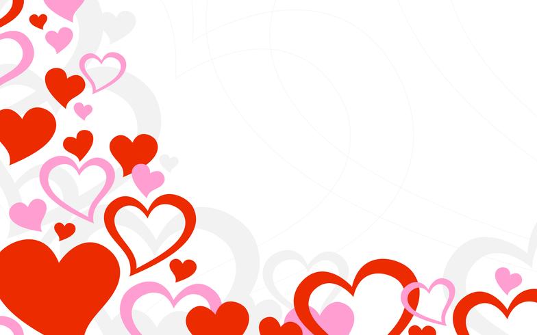 Gráfico de amor romántico de corazón vector