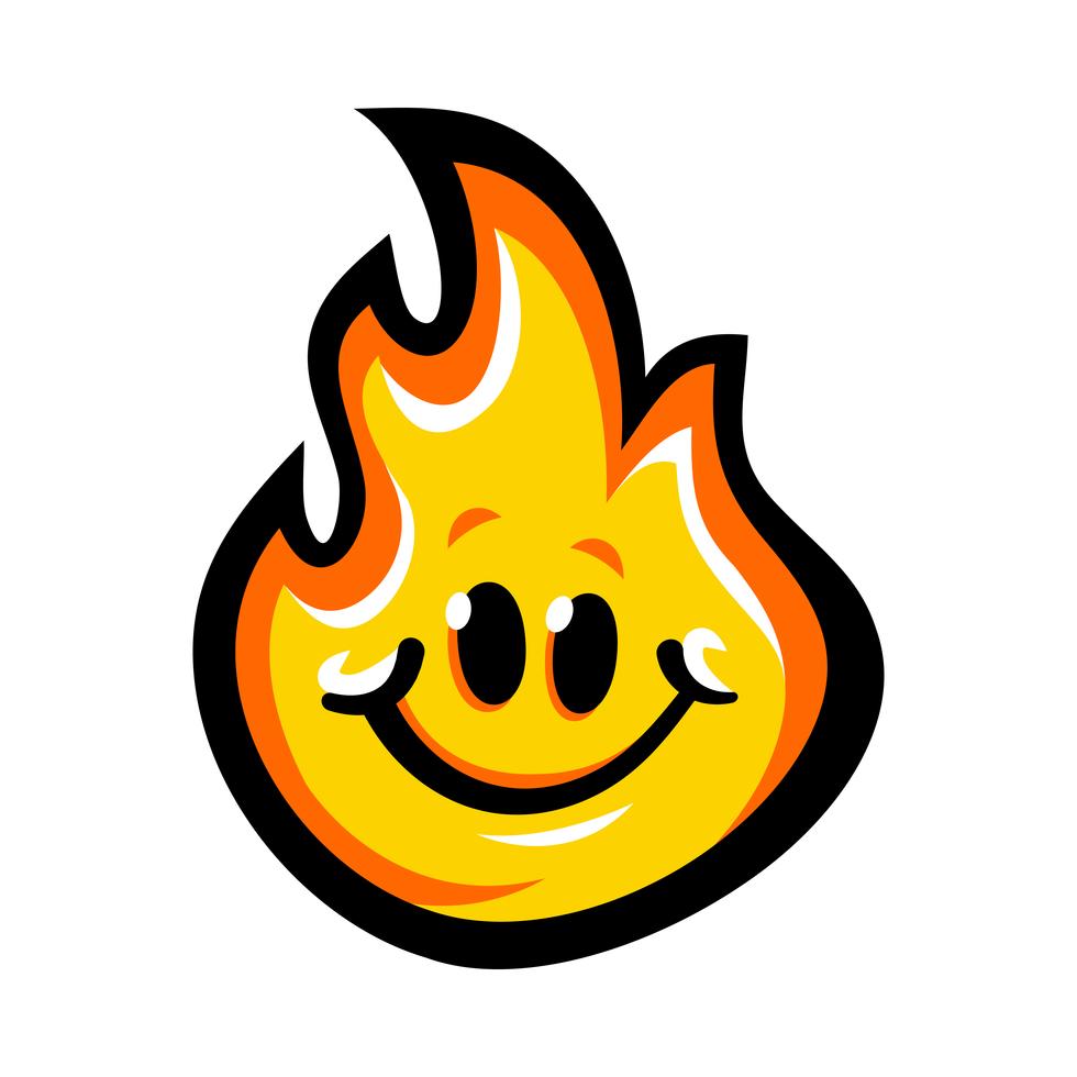 Hot Flame Fireball vector cartoon 551947 Vector Art at Vecteezy