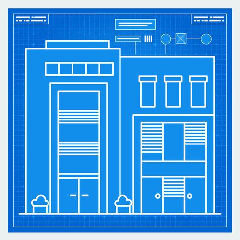House blueprint vector