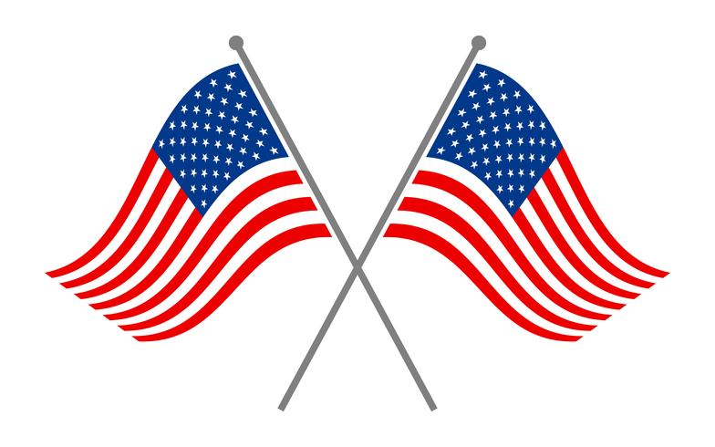 Banderas americanas vector