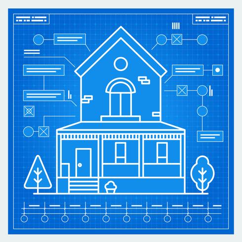 Plano de la casa vector