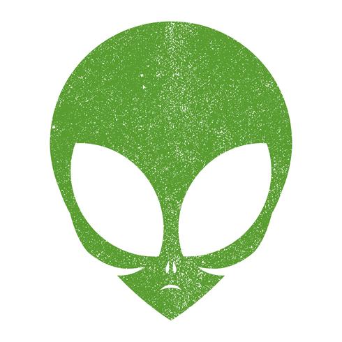 Ilustración de vector de cabeza extraterrestre