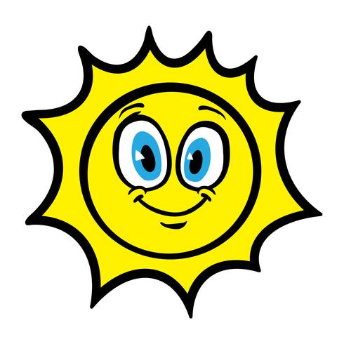 Sol de dibujos animados vector