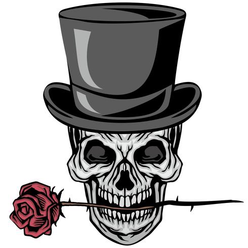 aggressive emblem with skull vector