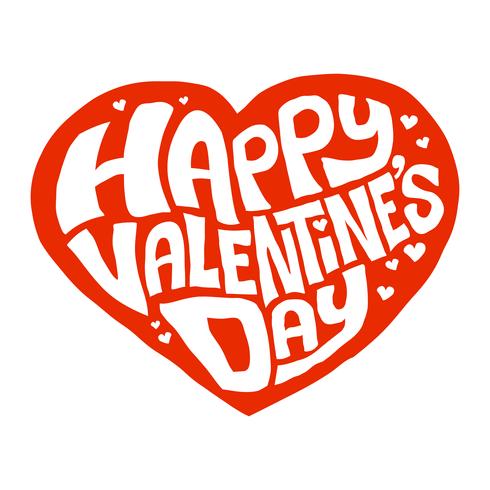 Happy Valentine's Day heart vector