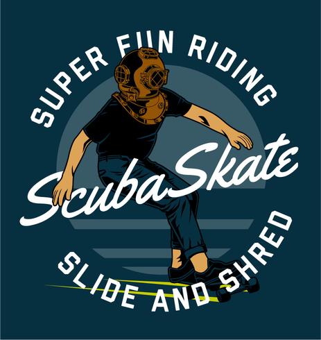 Scuba Skate vector