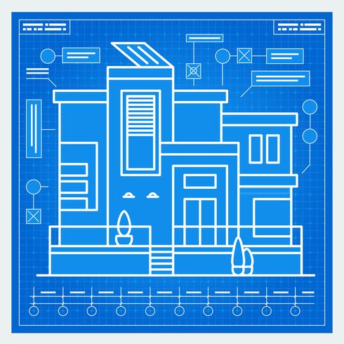 House blueprint vector