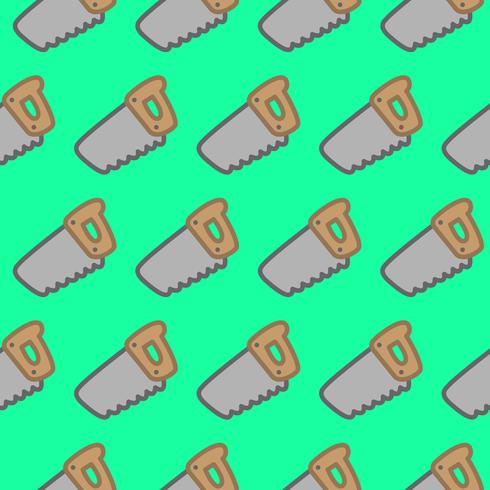 Hand saw construction tool for cutting wood. Cartoon illustration vector