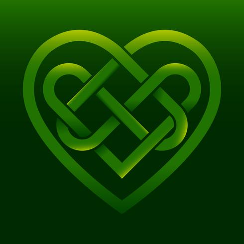 Celtic knot heart vector illustration