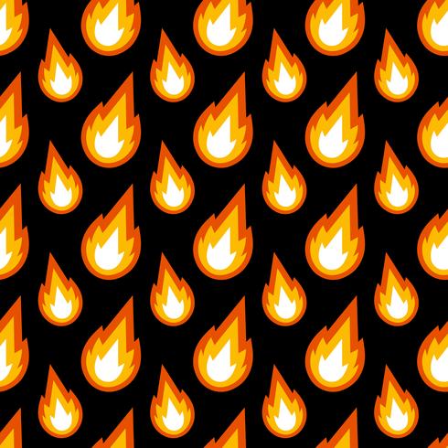 Dibujos animados de vector de bola de fuego de llama caliente