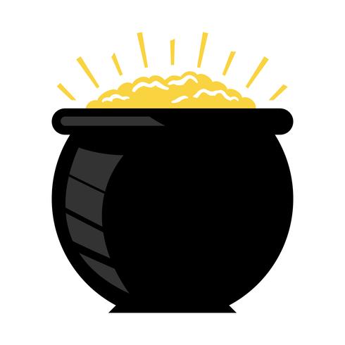 Pot of gold vector icon