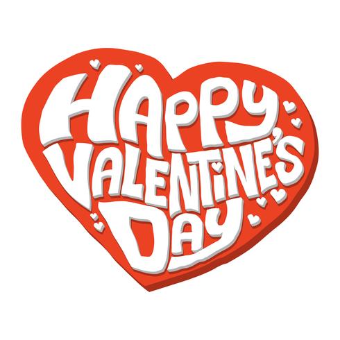 Happy Valentine's Day heart vector