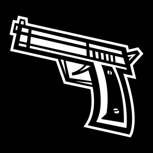 Icono de vector de pistola