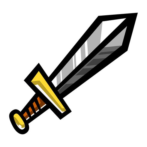 Metal Sword vector cartoon icon