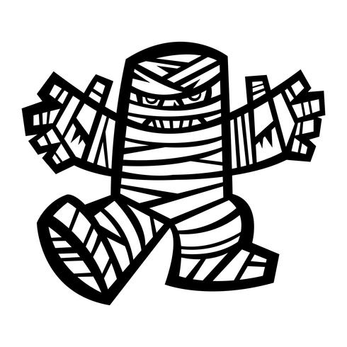 Spooky Mummy Character vector