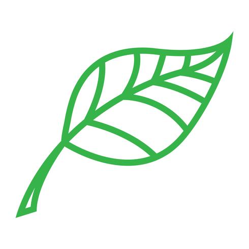 Icono de vector de hoja verde