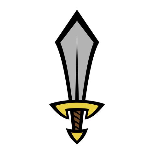 Metal Sword vector cartoon icon