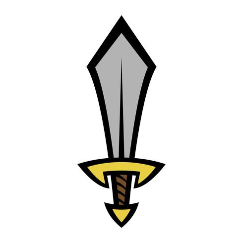 Metal Sword vector cartoon icon