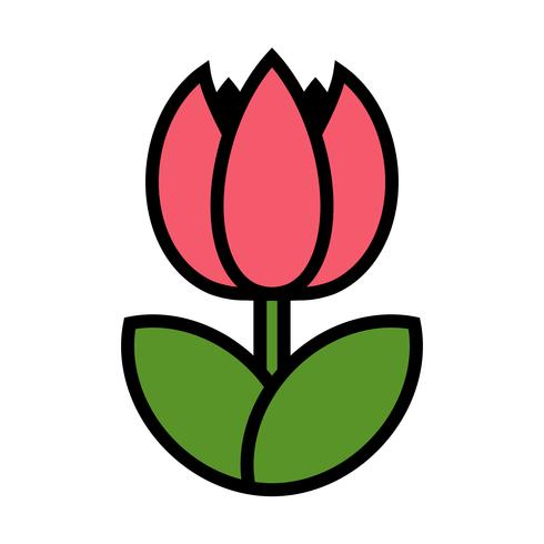 Tulip Flower Vector Icon