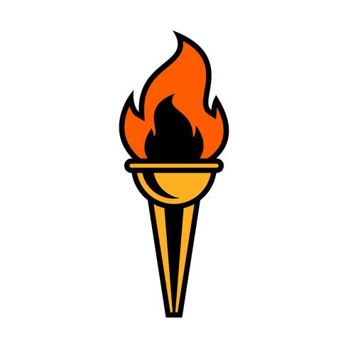 Torch Flame vector icon 552359 Vector Art at Vecteezy