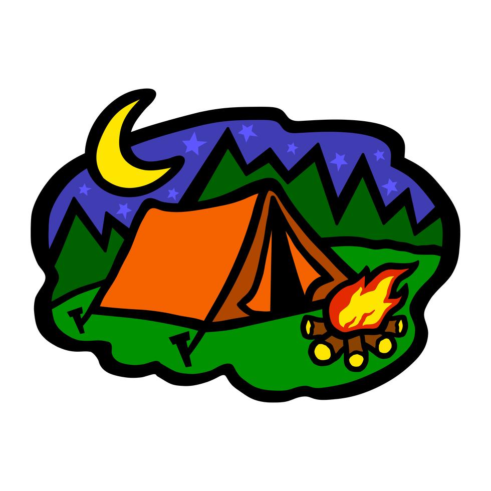 Tent Camping 552445 Vector Art at Vecteezy