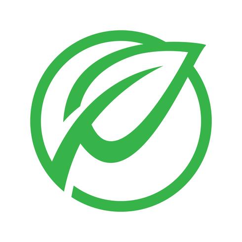 Green leaf vector icon