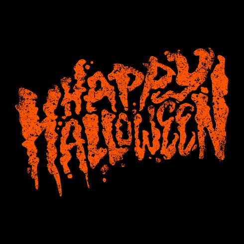 Happy Halloween text design lettering vector