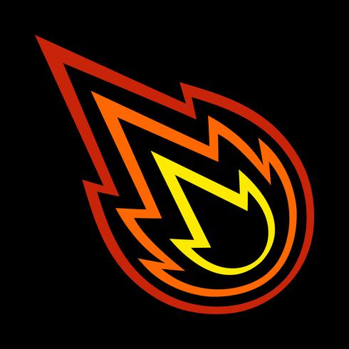 Hot Flame Fireball vector cartoon