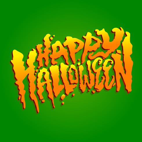 Happy Halloween text design lettering vector