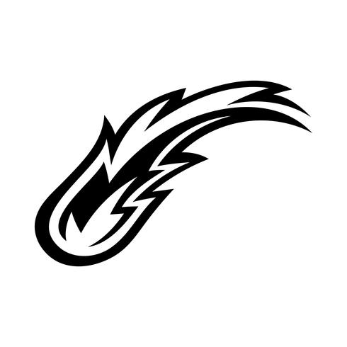 Hot Flame Fireball vector cartoon