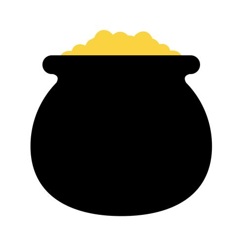 Pot of gold vector icon