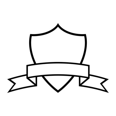 Shield crest vector icon