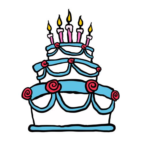 Birthday cake vector