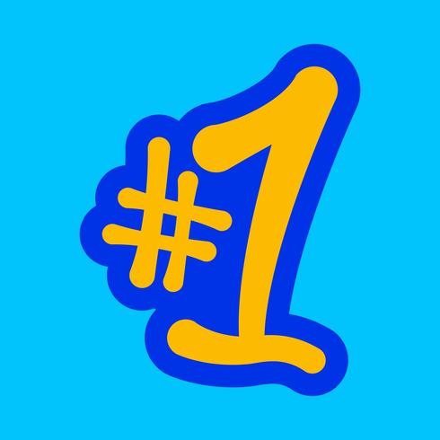 # 1 Number One Logo Text Graphic vector